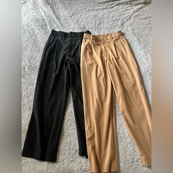 BUNDLE WIDE PLEATED UNIQLO TROUSERS - Picture 1 of 5